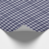 Navy Blue Gingham Pset Cadeaupapier (Hoek)