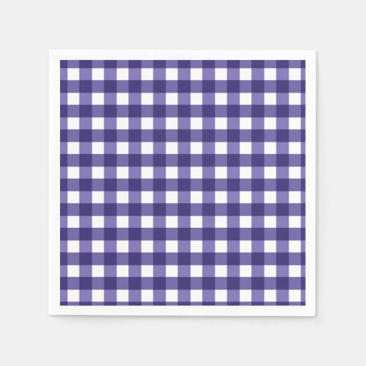 Navy blue gingham servet (Voorkant)