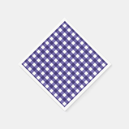 Navy blue gingham servet (Hoek)