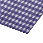 Navy blue gingham snijplank (Hoek)
