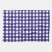 Navy blue gingham theedoek (Horizontaal)