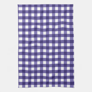 Navy blue gingham theedoek