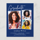 Navy Blue Girl 3 Foto Afstuderen Celebration (Voorkant)