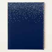 Navy Blue & Glam S Confetti bruiloft Planner (Achterkant)