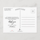 Navy Blue & Glam Silver Confetti bruiloft dank u Aankondigingskaart (Achterkant)