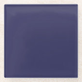 Navy Blue Glazen Onderzetter (Voorkant)