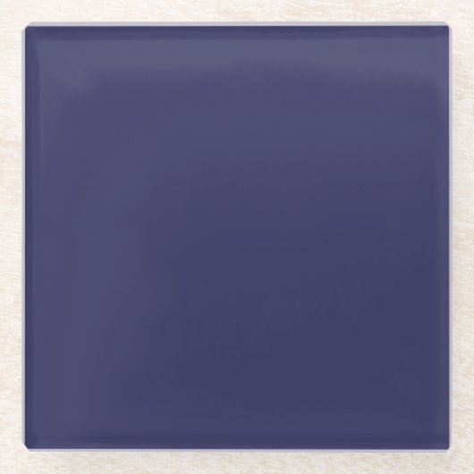 Navy Blue Glazen Onderzetter (Voorkant)