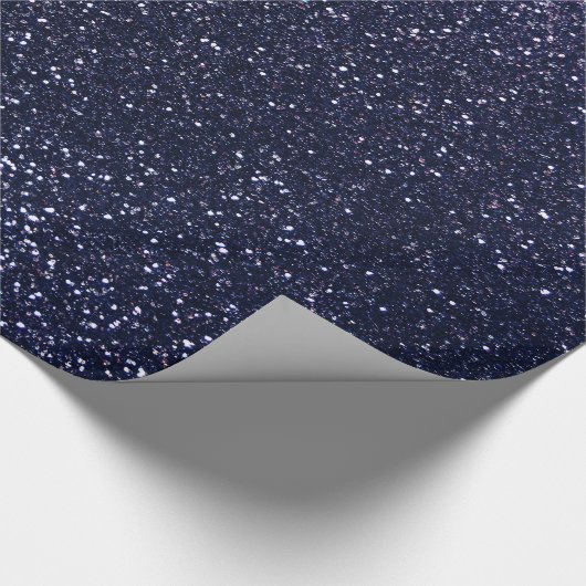 Navy blue glitter cadeaupapier (Hoek)
