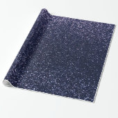 Navy blue glitter cadeaupapier (Uitgerold)