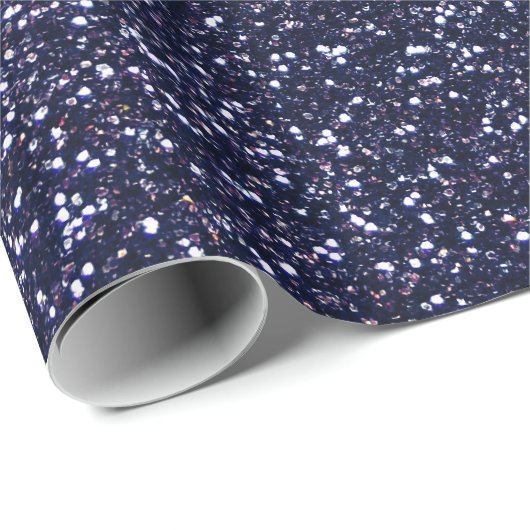 Navy blue glitter cadeaupapier (Rol Hoek)