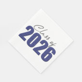 Navy Blue Glitter Klas van 2026 Servet (Hoek)