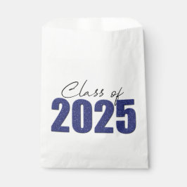 Navy Blue Glitter Klasse van 2025 Bedankzakje