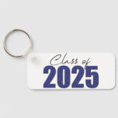 Navy Blue Glitter Klasse van 2025 Sleutelhanger (Achterkant)