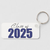 Navy Blue Glitter Klasse van 2025 Sleutelhanger (Voorkant)