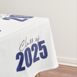 Navy Blue Glitter Klasse van 2025 Tafelkleed