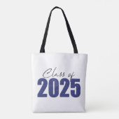 Navy Blue Glitter Klasse van 2025 Tote Bag (Achterkant)
