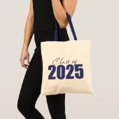 Navy Blue Glitter Klasse van 2025 Tote Bag (Voorkant (product))