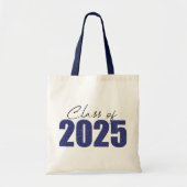 Navy Blue Glitter Klasse van 2025 Tote Bag (Voorkant)