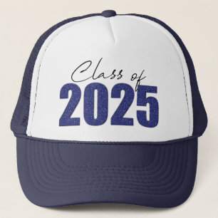 Navy Blue Glitter Klasse van 2025 Trucker Pet