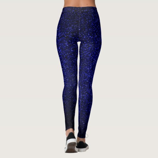 Navy Blue Glitter Leggings (Achterkant)