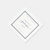 Navy Blue Glitter Lijst Year Name Graduparty Servet (Hoek)