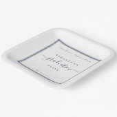 Navy Blue Glitter Name Year Graduparty Papieren Bordje (Gebogen)