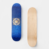 Navy Blue Glitter Professional Company Logo Kantoo Persoonlijk Skateboard (Voorkant)