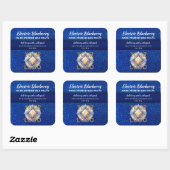 Navy Blue Glitter Professional Logo Product Labels (Vel)