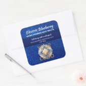 Navy Blue Glitter Professional Logo Product Labels (Envelop)
