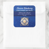 Navy Blue Glitter Professional Logo Product Labels (Tas)