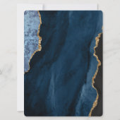 Navy Blue Glitter String Lights Quinceañera Kaart (Achterkant)