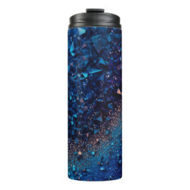 Navy Blue Glitter Thermische Tumbler 12oz Thermosbeker