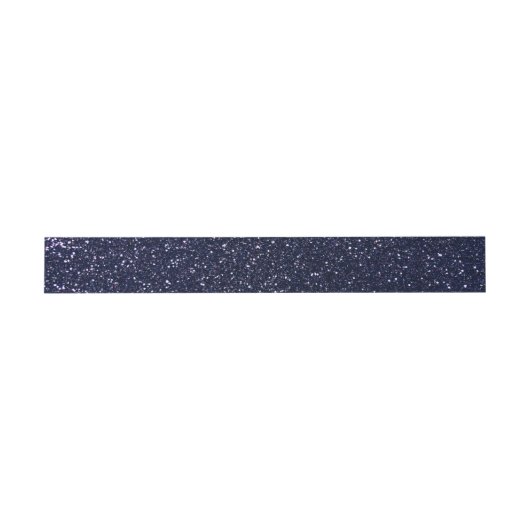 Navy blue glitter uitnodigingen wikkel (Vlak)