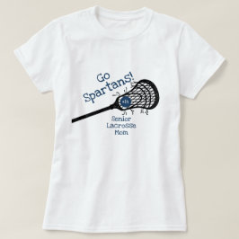 Navy Blue Go Team Lacrosse mama T-shirt