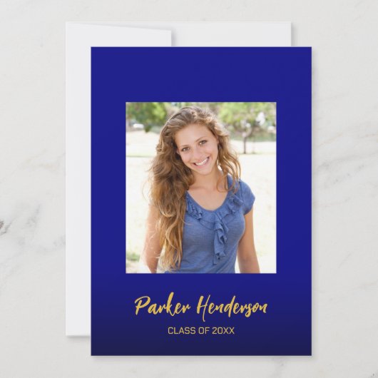 Navy Blue Gold 2 Aankondiging van de grootfotograf (Voorkant)