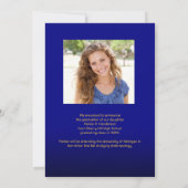 Navy Blue Gold 2 Aankondiging van de grootfotograf (Achterkant)