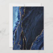 Navy Blue Gold Agaat Verrassing 90e Verjaardag Kaart (Achterkant)