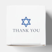 Navy Blue Gold Agate Bar Mitzvah Chic Square Bedankdoosjes (Bovenkant)