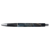 Navy Blue Gold Agate Geode Professional Business Pen (Voorkant)