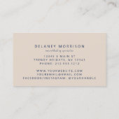 Navy Blue Gold Agate Ivory Luxury Microblading Visitekaartje (Achterkant)