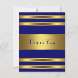 Navy Blue Gold bedankkaart