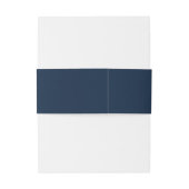 Navy Blue Gold Blush Trouwbuik Bands Uitnodigingen Wikkel (Achterkant Voorbeeld)