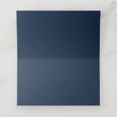 Navy Blue Gold Blush Wedding Plaatskaartje (Binnenkant ongevouwen)