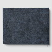 Navy Blue Gold Bokeh Wedding Gastenboek (Achterkant)