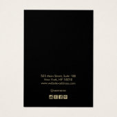 Navy Blue Gold Border die juwelier display verkrij Visitekaartje (Achterkant)