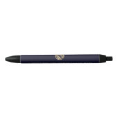 Navy Blue Gold Business Kantoor Zwarte Inkt Pen (Voorkant)