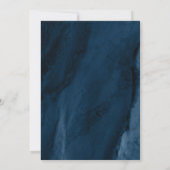 Navy Blue & Gold Calligraphy Baby shower Kaart (Achterkant)