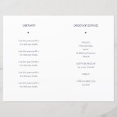 Navy Blue Gold Celebration of Life Funeral Program (Achterkant)