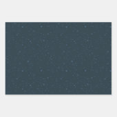 Navy Blue & Gold Celestial Star Night Sky Inpakpapier Vel (Voorkant 2)