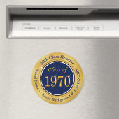 Navy Blue Gold Cheap 50-jaars reunion-cadeaus Magneet (Insitu (Vaatwasser))